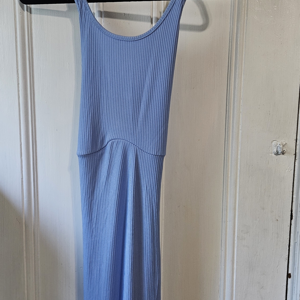 SHEIN Blue Sleeveless Sheath Dress for Cocktail